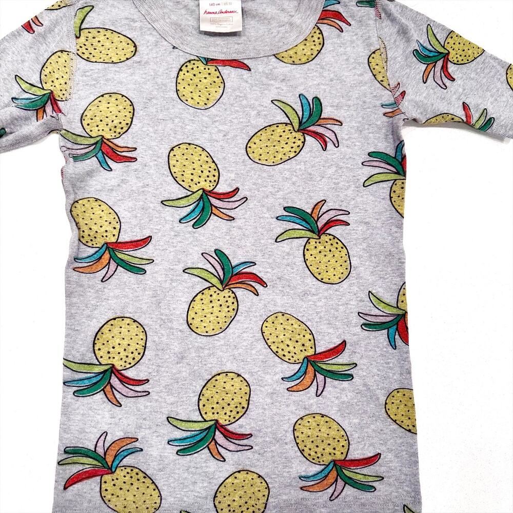 Hanna Andersson Pineapple Print Tee Shirt sz 10 - Picture 2 of 4